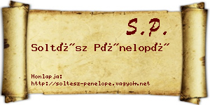 Soltész Pénelopé névjegykártya